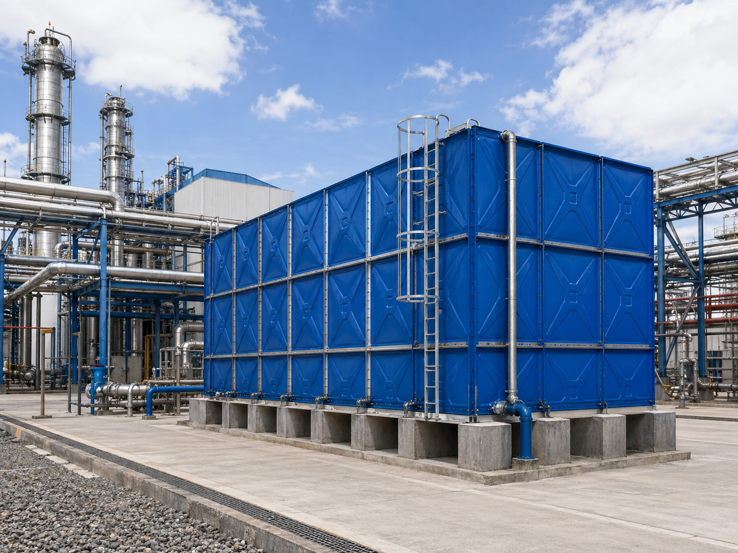 Industrial facility for engineered water storage solutions
